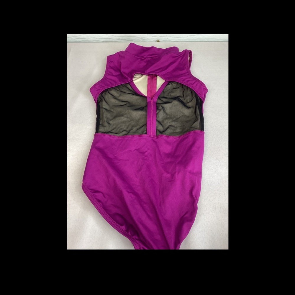 Bloch Fuchsia and Black Kids Bodysuit.37